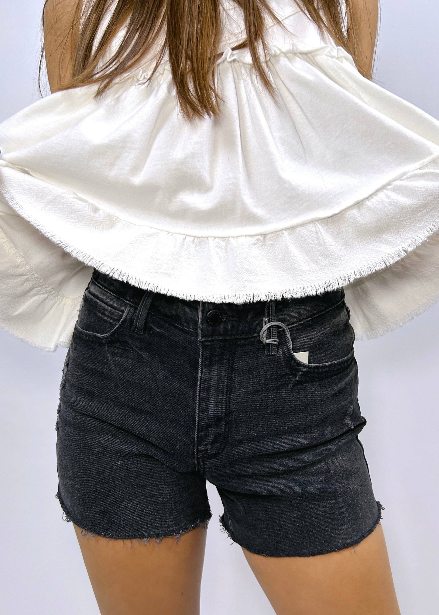 High Rise Walking Shorts | Black - CC Boutique