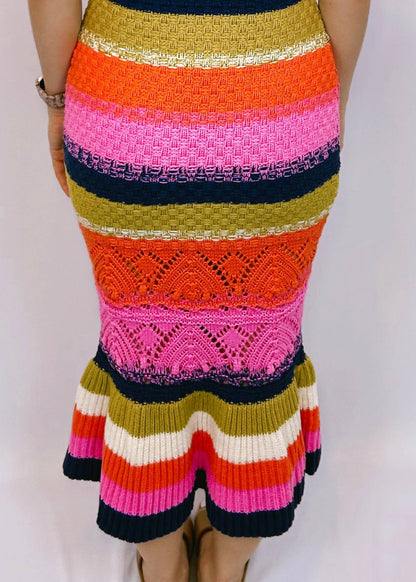 Knit Midi Dress | Multi-Color - CC Boutique